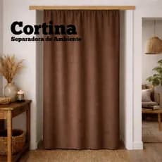 Cortina Separadora de Ambiente 1,00x2,20m Decorativa Moderna Fácil de Instalar Sala Quarto