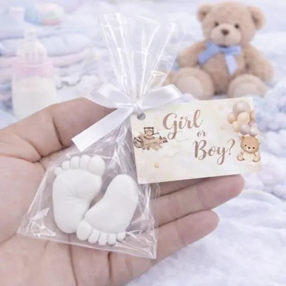 60 Mini Pezinhos de Sabonete Perfumado para Lembrancinhas de Aniversário 30 pares