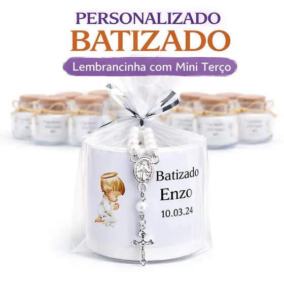 2 Velas Madrinha e Padrinho Batizado | Vela Dinda Dindo Consagração Personalizada