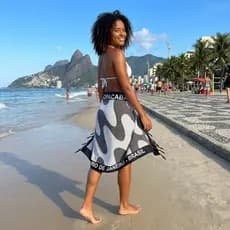 Canga de praia brasileira/Canga com estampa do Brasil/Canga de Bali original/Canga verde e amarela/