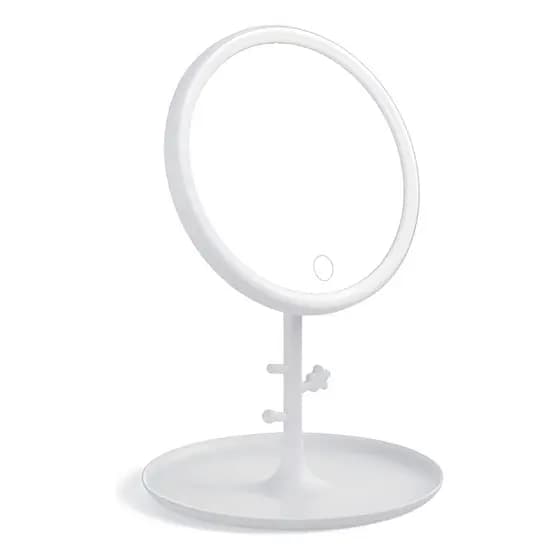 Espelho De Mesa Com Luz Led Dupla Face Maquiagem