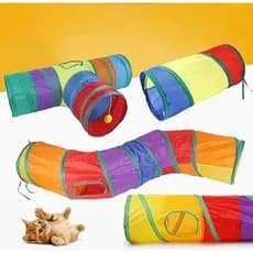 Brinquedo para gatos  cães coelhos pets Túnel Labirinto Colorido Dobrável