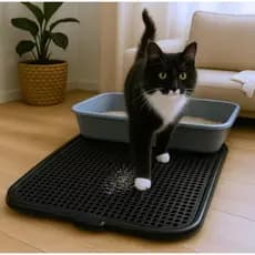 Tapete Coletor de Areia para Gatos Resistente Duravel e Seguro Facil Higienização