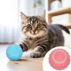 Bola Giratória Inteligente Brinquedo Pet Gato Silicone Usb