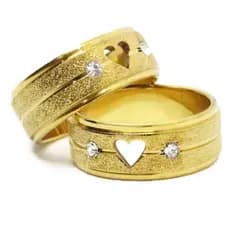 Par De Alianças Noivado Casamento Namoro Compromisso  Douradas Em 6mm