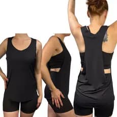 Camiseta cavada básica academia crossfit beach tennis uv50+
