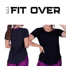 Blusa tapa bumbum com manga curta academia básica