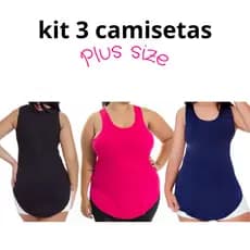 kit 3 camisetas tapa bumbum PLUS SIZE básica crossfit academia beach tennis uv50+