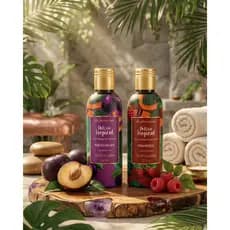 Kit 02 Óleo Corporal Hidratante Para Massagem Perfumado Ameixa Negra e Framboesa 120mll