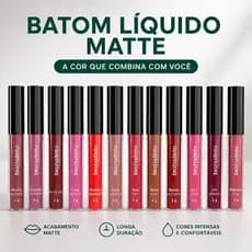Batom Líquido Matte 24h Alta Fixação Longa Duração Efeito Matte Secagem Rápida Bio Instinto