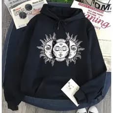 Moletom Canguru Estampa Lua Constelação Sol Unissex