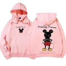 Blusão  Casaco Moletom Canguru Blusa De Frio Disney Moda Mickey Desenho Unissex Top