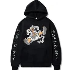 BLUSA DE FRIO MOLETOM CANGURU UNISSEX LUFFY GEAR ONE PIECE ANIME