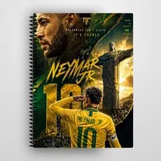 Caderno Neymar Personalizado Capa Dura 1 e 10 Matérias Escolar Universitário 20 Matérias