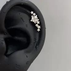 Piercing orelha Helix Aço  inox tragus cartilagem zircão #2