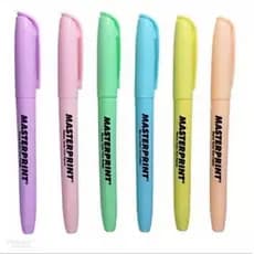 Kit 6 Canetas Marca Texto Tom Pastel Masterprint - Cores Variadas