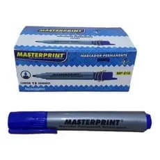 Marcador Permanente Azul Recarregável Mp616 - Masterprint