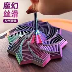 Impressão 3D Visual Brinquedos Educativos Infantis Ilusão Dobrável Poligonal Rabanete Torre Descompressão Espiral Tridim
