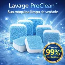 Lavage ProClean™ Pastilha Limpa Máquina Remove Mofo Bactérias Higieniza Lavadora 10un