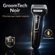 Aparador de Barba 3 em 1 Recarregável Corta Cabelo, Apara pelos do Nariz Sem Fio (KM6558)