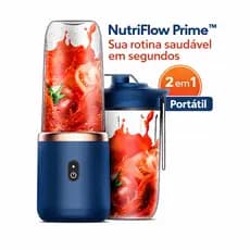 Mini Liquidificador Portátil NutriFlow™ 400ml Recarregável USB 2 em 1 Squeeze Mixer Shake Fitness