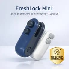 Mini Seladora Portátil USB FreshLock Mini™ Fecha Sacos Plásticos Reutilizável Conserva Alimentos
