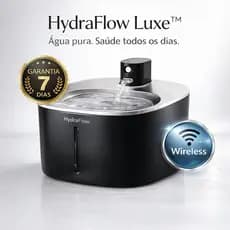 Bebedouro Automático Pet Fonte Água Inox Wireless Silencioso HydraFlow Luxe™ para Gatos e Cachorros