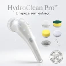 Escova Elétrica Limpeza Rotativa HydroClean Pro™ Remove Gordura Lava Louças 5 em 1 Recarregável USB