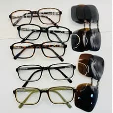 Armacão para Óculos de Grau CLIP-ON 2 em 1 Armação Acetato Lente Polarizada Anti Reflexo oval para Uso Diário e Atividad