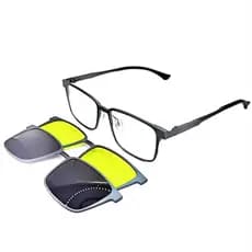 Armaçao para oculos,Clip-On 3em1, armacao+2 lentes polarizados