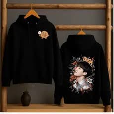 Moletom Blusa de Frio Flanelada Outono Inverno Casual Canguru Suga Grupo B-T-S Lançamento Envio Rápido