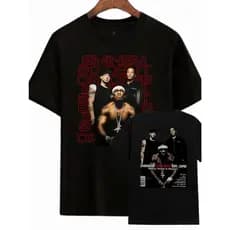 Camiseta 3  Rappers 50 Cent Dr. Dre Eminem Blusa T-shirt unissex Camisa algodão
