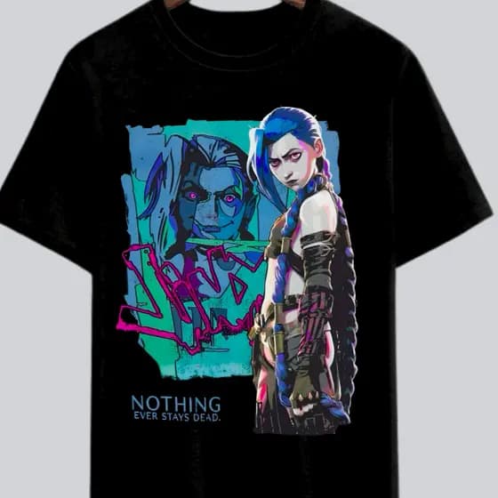 Camiseta Arcane Jinx Playlist Blusa Unissex 100% Algodão Série Desenho Jogo Game Street Wear