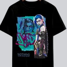 Camiseta Arcane Jinx Playlist Blusa Unissex 100% Algodão Série Desenho Jogo Game Street Wear