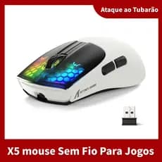 Attack Shark X5 Mouse Para Jogos Sem Fio Bluetooth De Três Modos  Sensor Óptico 4000PDIAceleração Com De Baixa Latência