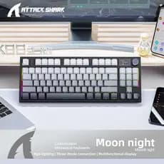 Teclado Mecânico Com Botão De Metal Attack Shark K86 , Tela TFT , Troca Quente , RGB , Bluetooth/Sem Fio , Para Jogos Ma