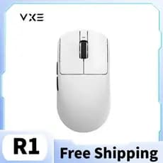 VGN VXE Libélula R1 Mouse Azul Sem Fio PAW3395 Sensor 26000DPI 2KHz FPS Tri-Mode Gaming Baixa Latência PC Gamer Office