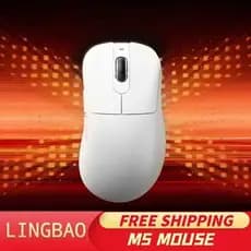 Aulalingbao M5 Mouse Três Modos Atração Magnética Sem Fio Bluetooth 2.4G Ergonomia Chave Macro Programa E-sports PC Gami