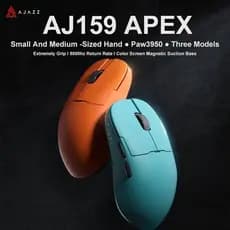 AJAZZ AJ159 APEX Sem Fio Bluetooth Tri-Modelo Mouse RGB Doca De Carregamento Magnético Pata3950 30kDPI Para Jogos De Bai