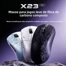 EWEADN X23/X23L Fibra De Carbono Tri Mode Mouse Para Jogos Sem Fio PAW3315 12000DPI Leve Mãos Pequenas E Médias Esports
