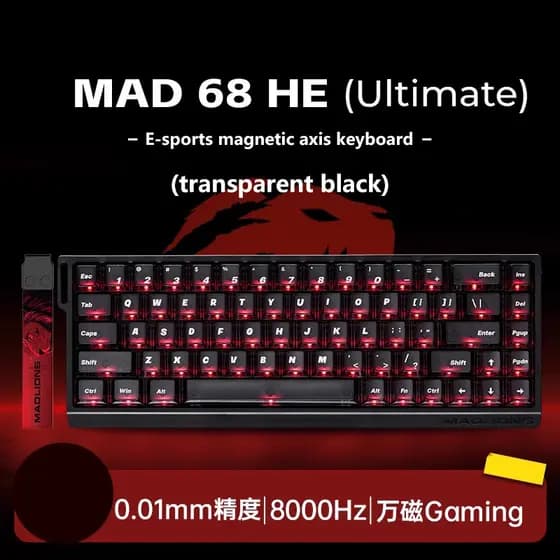 MADLIONS Mad60 Mad68 HE 8k Teclado Mecânico Interruptor Magnético Com Fio 60 % 68 Teclados De Jogos Gatilho Rápido Rgb P