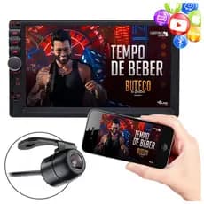 Kit Mp5 Universal Ultron T2 7 Polegadas 2din Usb Bluetooth Câmera Ré