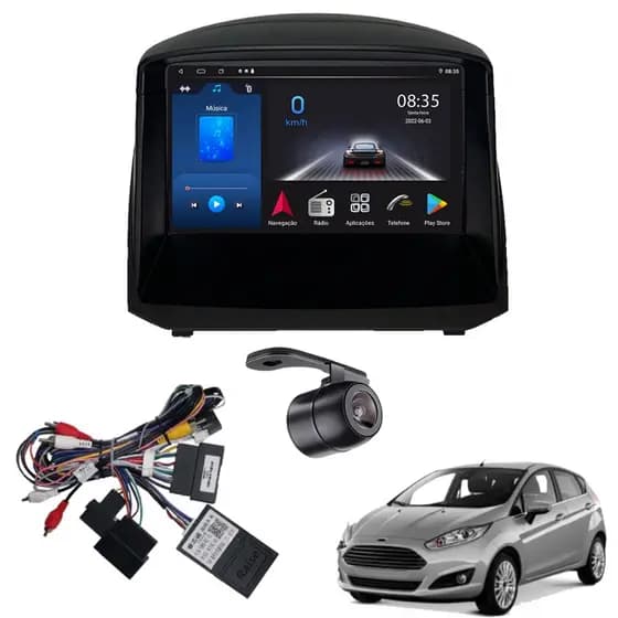 Multimidia 9 polegadas Octaultra Octacore 6gb 128gb P/ Ford Fiesta 2010/2019 versão Nacional