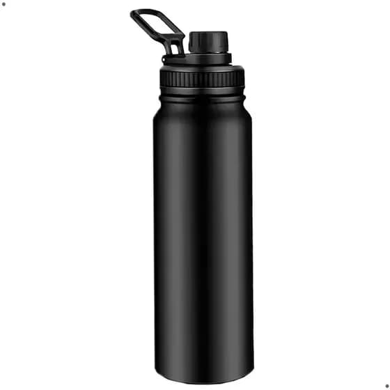 Garrafa Térmica 800ml Água Espacial Squeeze Inox Academia Com Alça Bebidas Quentes E Frias