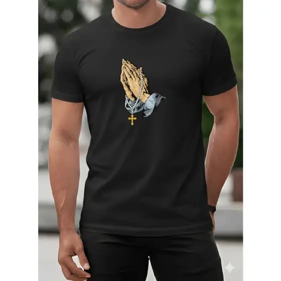 Camisa camiseta Algodão Fé Estampa Unissex