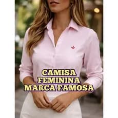 OUTLET Feminina Camisas GRIFE Camisa Camisete Social Feminina
