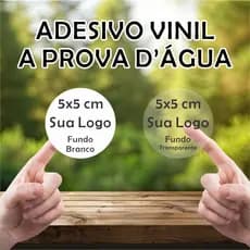 200 adesivos personalizados 5x5 cm vinil a prova d'água