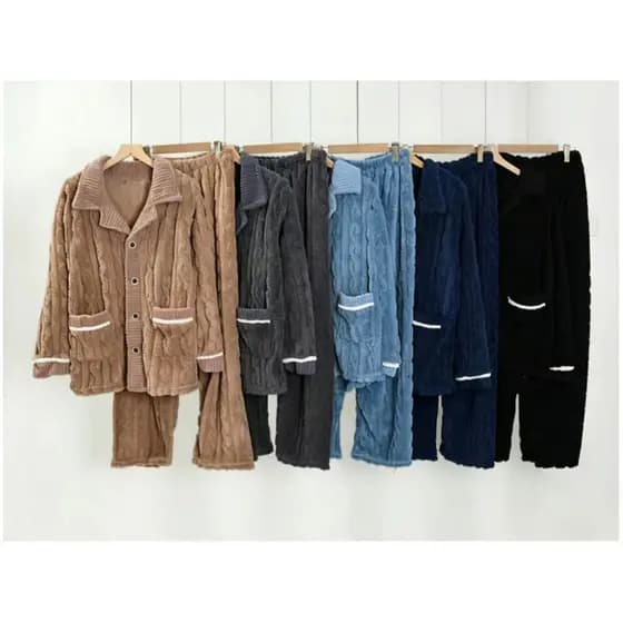 Pijama Longo Inverno para Frio Ted Peludinho Fleece Masculino Homem Ultrasoft