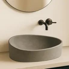 Cuba Pia Apoio Sobrepor Concreto Para Banheiro Lavabo Gota Luxo Artesanal