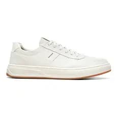 Tênis Casual Strike Masculino Liso Conforto Branco Natural
